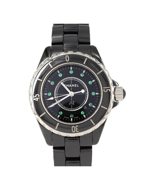 Chanel Emerald Index CE Quartz Black Ceramic Watch Dial Chanel 33 mm Emerald Ceramic Quartz main image 4